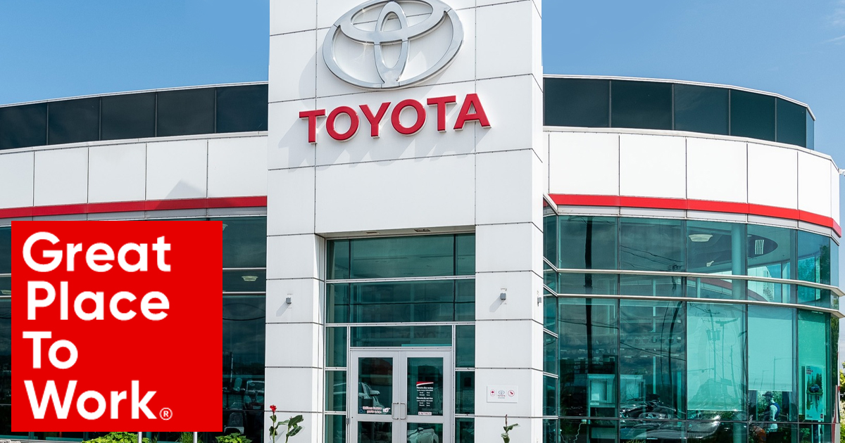 Boulevard Toyota célèbre 10 ans de certification « Great Place to Work »
